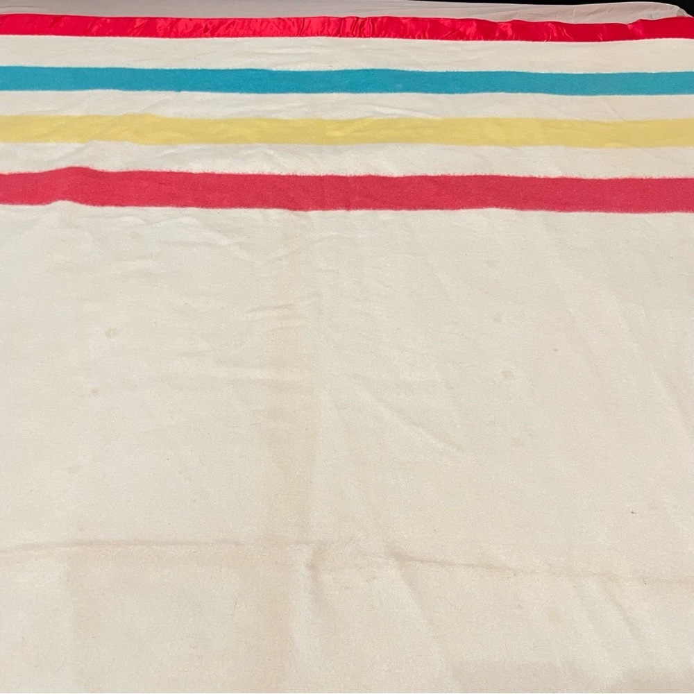 Vintage ely and walker golden seal vintage 1950s wool striped blanket camping - Picture 13 of 13